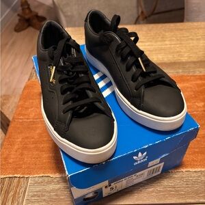 Adidas Black and White Sneakers Size 5 1/2